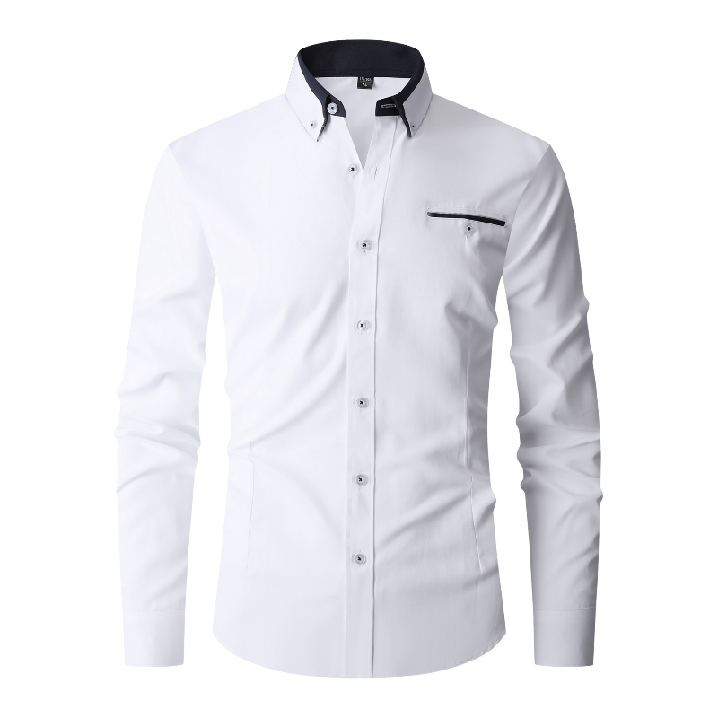 Men Formal Shirt Long Sleeve O - Formal Dress 评论和价格