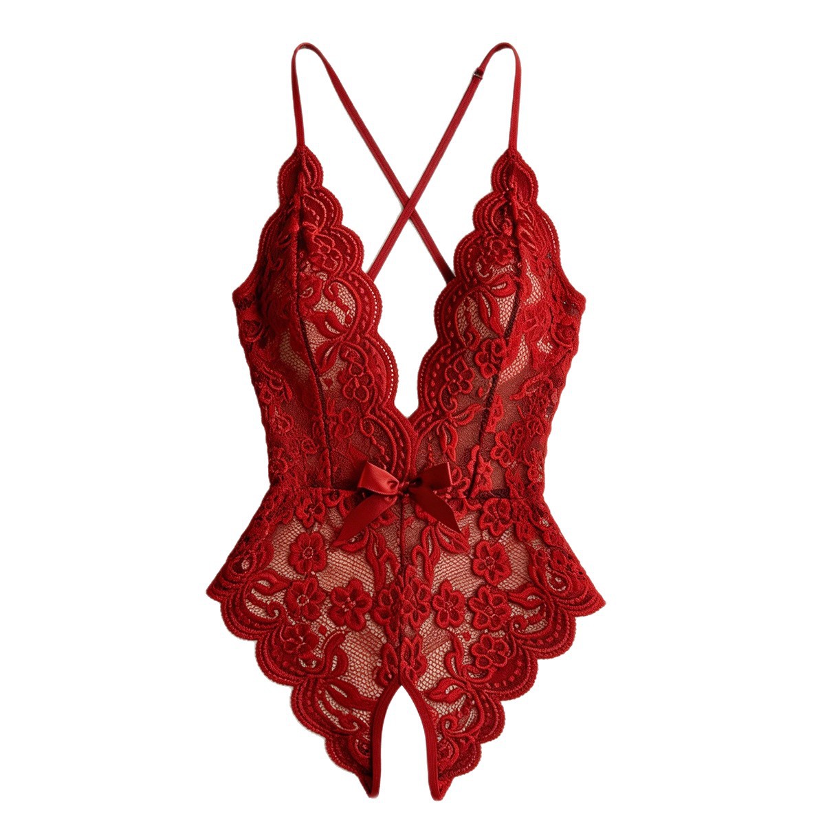 Hot Crotchless Sexy Lingerie F - Lace Dress 评论和价格
