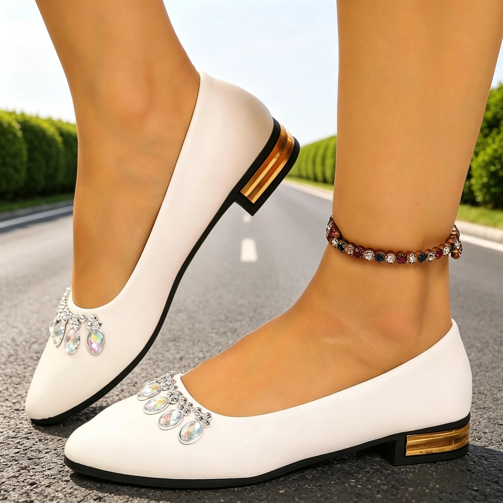 Women Flats Pointed Toe Ballet - Womens Heels 评论和价格