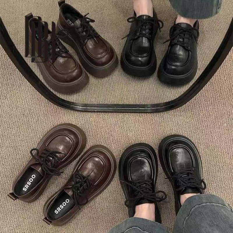 Women Vintage Brown Lace‑up Pl - Womens Heels 评论和价格