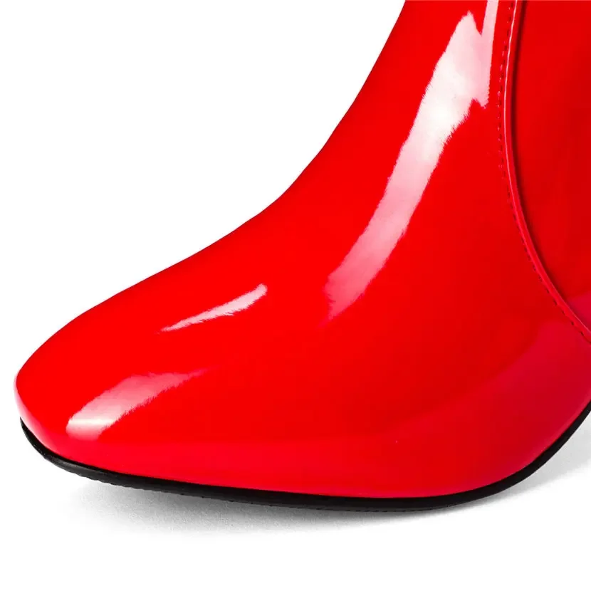 Red White Patent Leather Women - Women'S Red Formal Wear 评论和价格