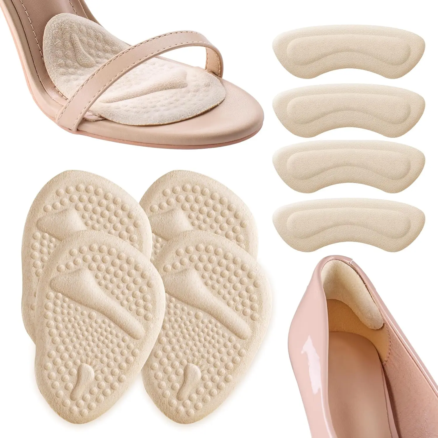2 Sets Heel Pads, Ball of Foot - Womens Heels 评论和价格
