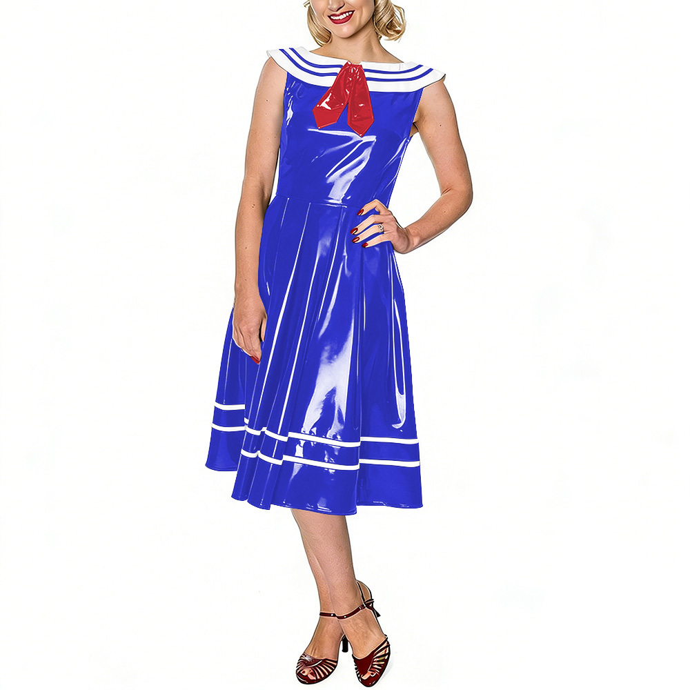 Vintage Sailor Dress for Women - Midi Dress 评论和价格