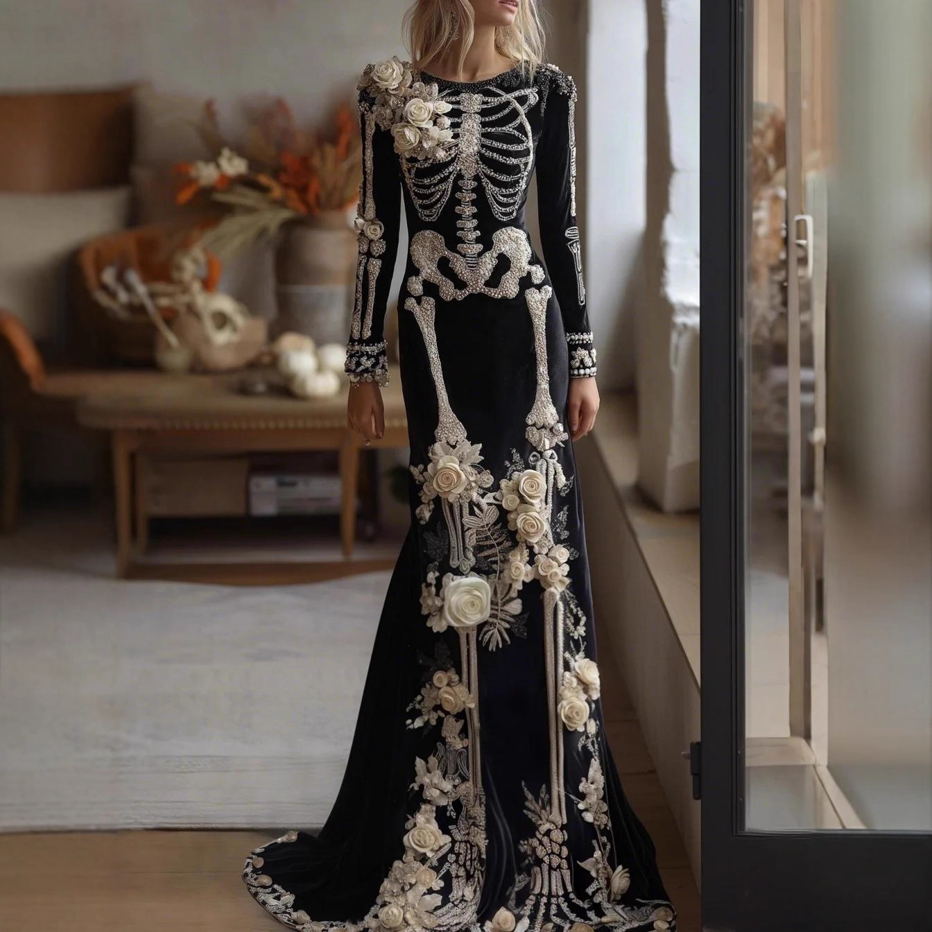 2026 New Women Skeleton Floral - Evening Gown 评论和价格