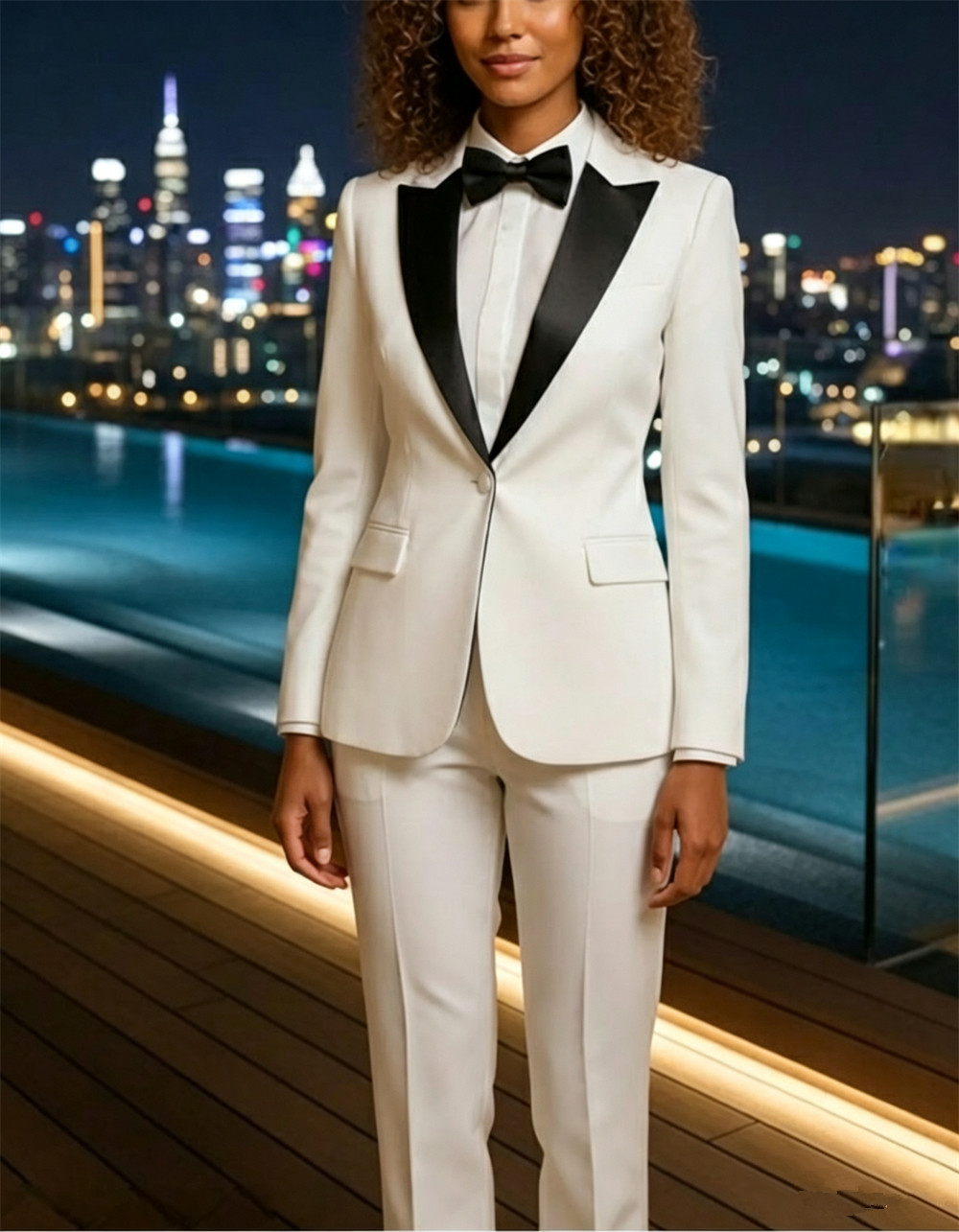 Ladies 2 Piece Suit White Suit - Womens Blazer 评论和价格
