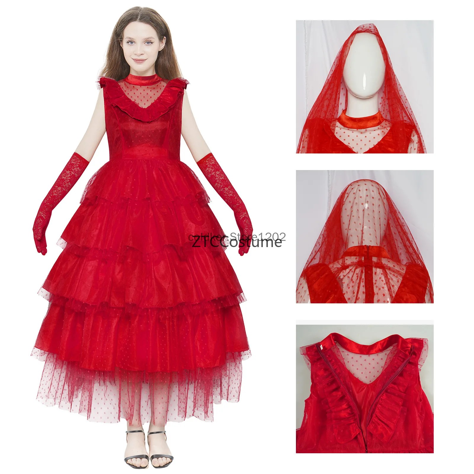 Lydia Deetz Cosplay Costume Go - Evening Gown 评论和价格